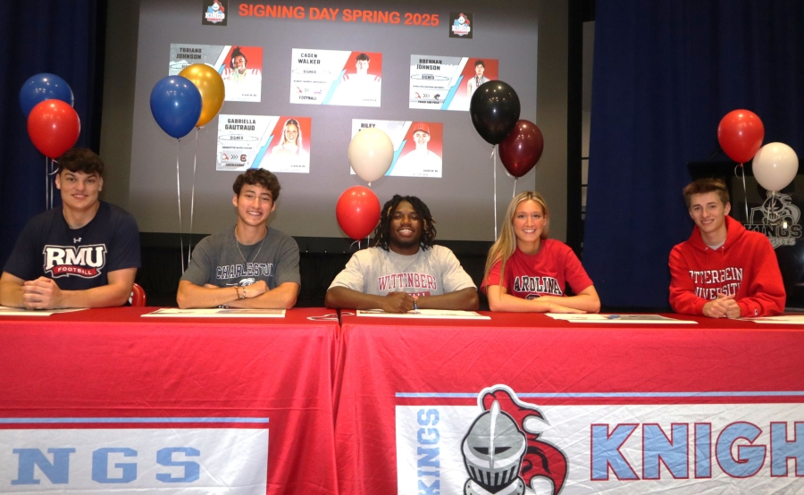 5 athletes signed their letters of intent to play colleigate athletics